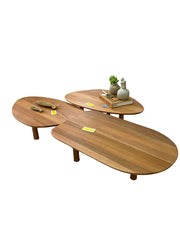Conj. Mesa de Centro Orgânica - Madeira