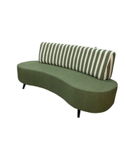 Sofá Curvo Holly 2,05M Aquablock - Base Madeira