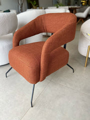 Poltrona Verônica 1 Lugar Linho - Pé ferro