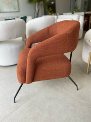 Poltrona Verônica 1 Lugar Linho - Pé ferro