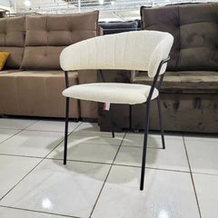 CADEIRA MARA BOUCLE OFF WHITE