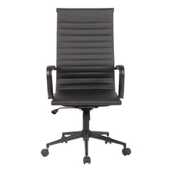CADEIRA OFFICE SEVILHA AÇO PRETO ALTA PU PRETO