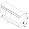 BUFFET CLASSIC 1.8 C/ ESPELHO OFF WHITE/NATURE
