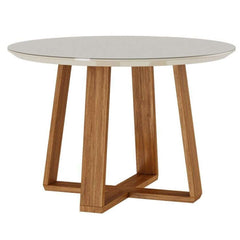 MESA WOOD 1.2 REDONDA OFF WHITE/NATURE