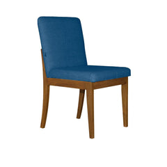 Cadeira Magnólia Linho - Estrutura Madeira LARVIG Blue