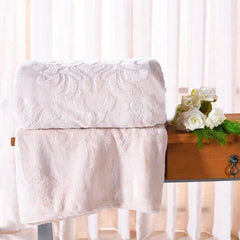 Cobertor Manta Flannel Brushed 2,40m x 2,60m King Tessi Porcelana