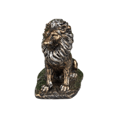 Escultura Estátua Rei Leão Metal Bronze