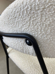CADEIRA MARA BOUCLE OFF WHITE