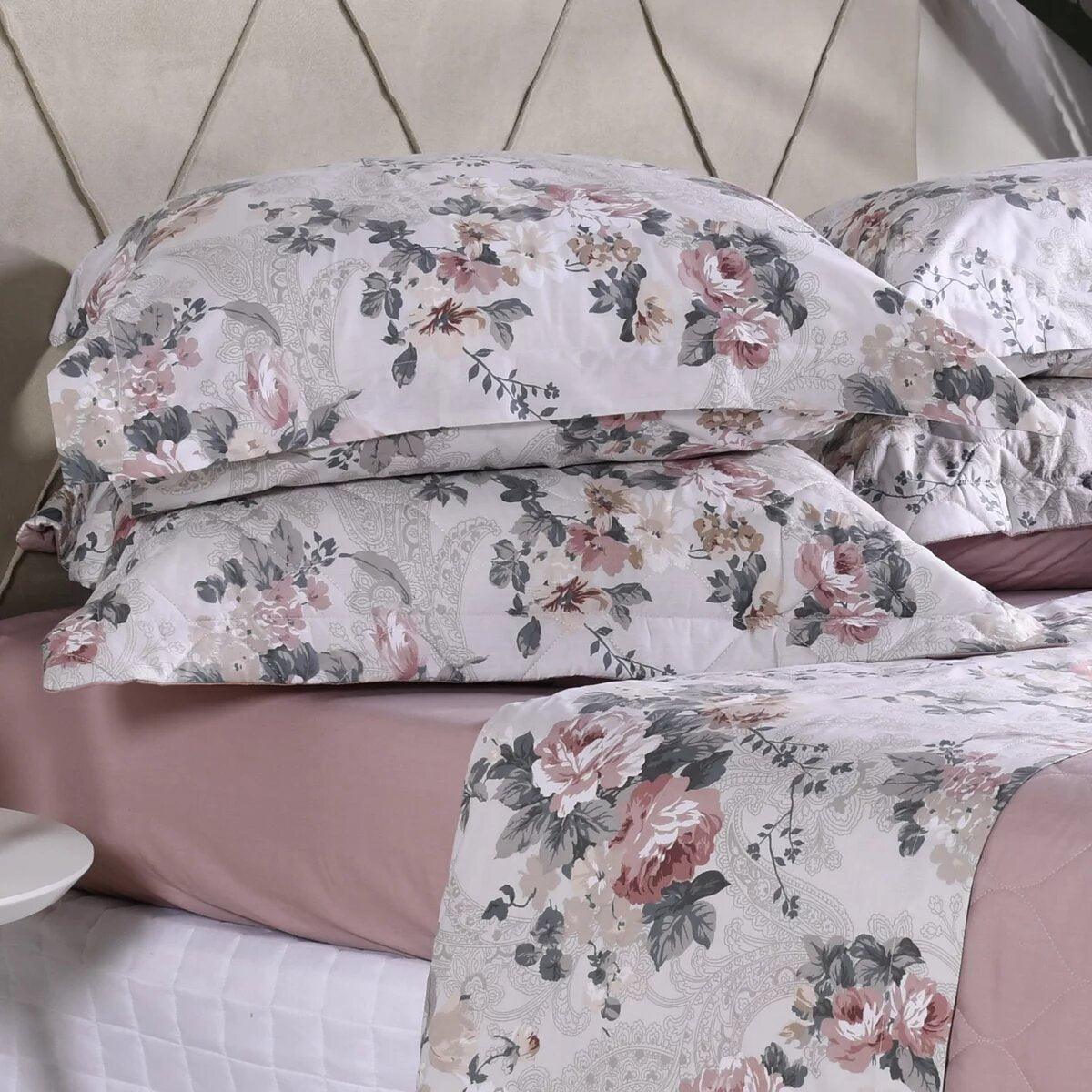 Jogo de Cama 200 Fios Estampado Rosier Tessi