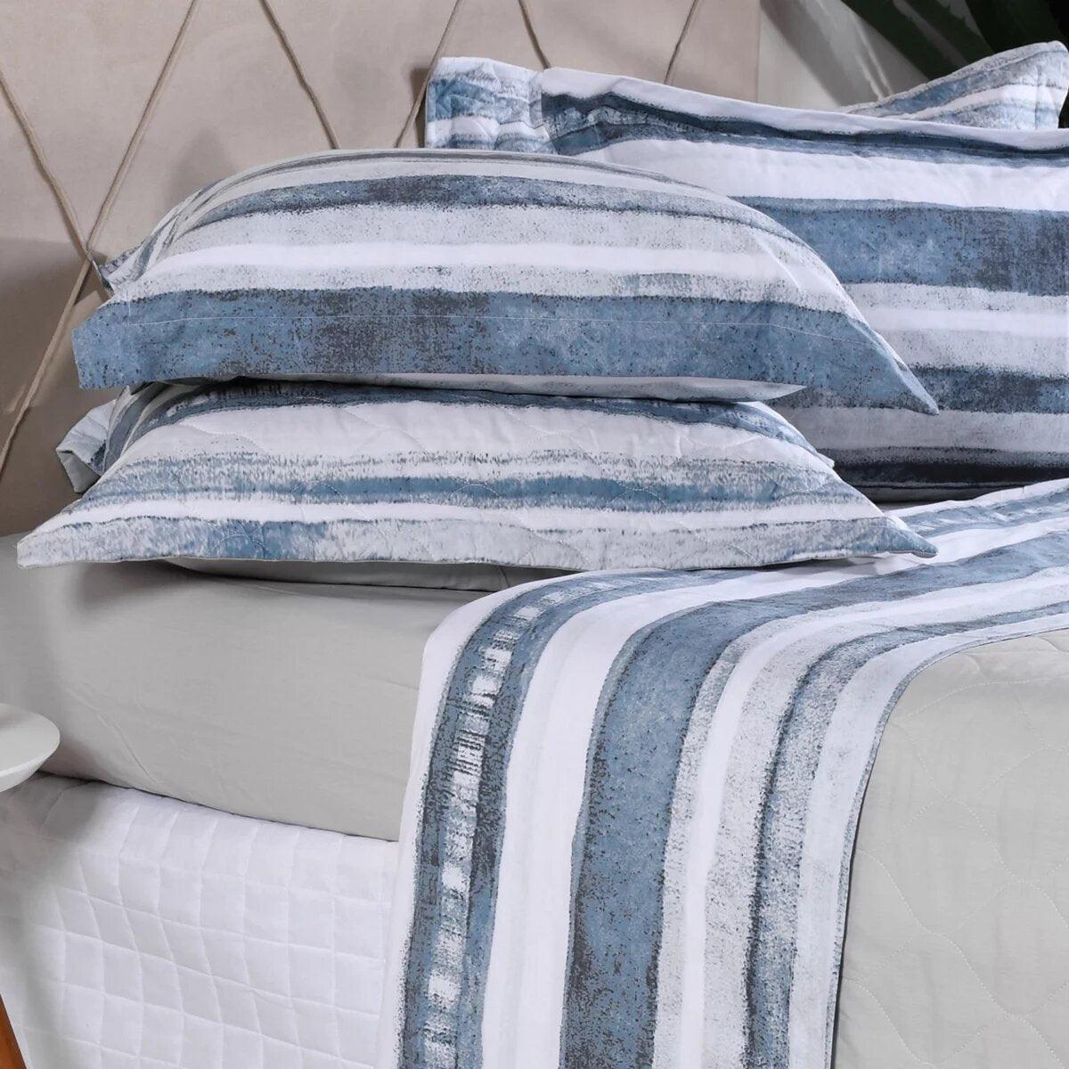 Jogo de Cama 200 Fios Estampado Stripes Tessi