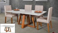 MESA PETRA 1,60 X 0,90 OFF WHITE
