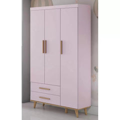 Roupeiro Infantil 3 Portas CAROLINA BABY Rosa