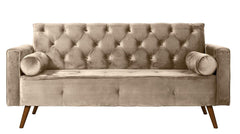 Sofá Fixo Kalanchoe 1,83M Veludo- Base Madeira Larvig E