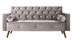 Sofá Fixo Kalanchoe 1,83M Veludo- Base Madeira Larvig E