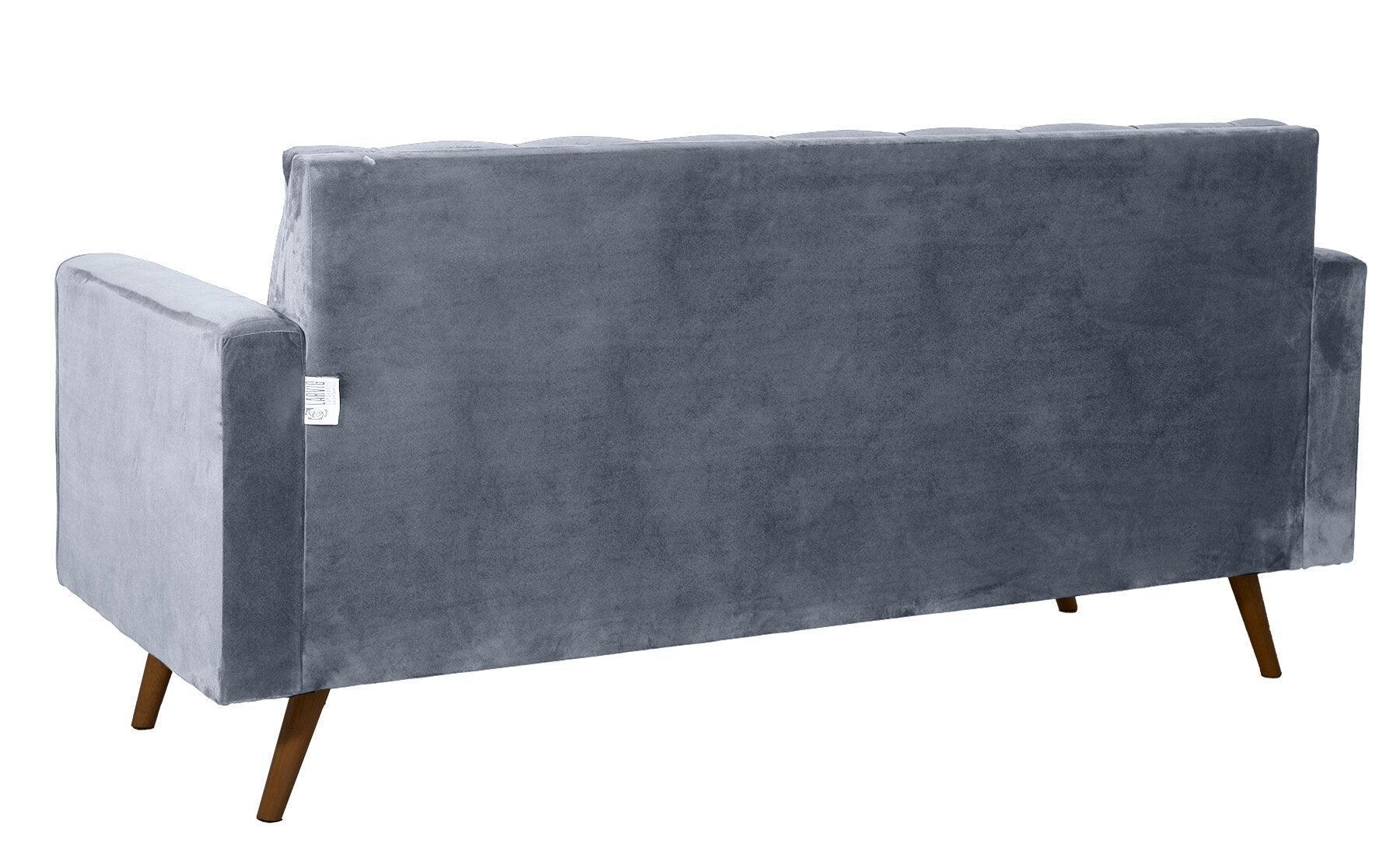 Sofá Fixo Kalanchoe 1,83M Veludo- Base Madeira Larvig E