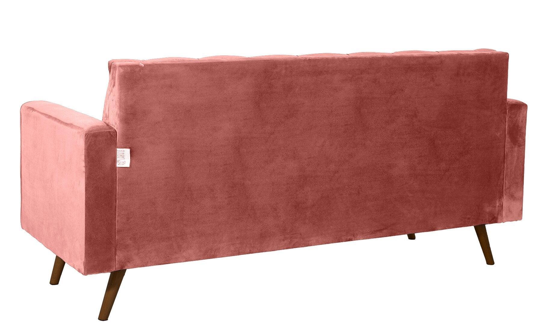 Sofá Fixo Kalanchoe 1,83M Veludo- Base Madeira Larvig E