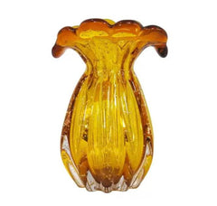 Vaso Frufru em Cristal Murano Ambar - Mini - LARVIG