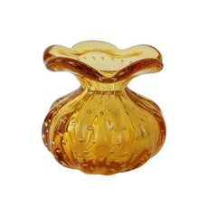 Vaso Trouxinha Em Cristal Murano Ambar - Mini - LARVIG