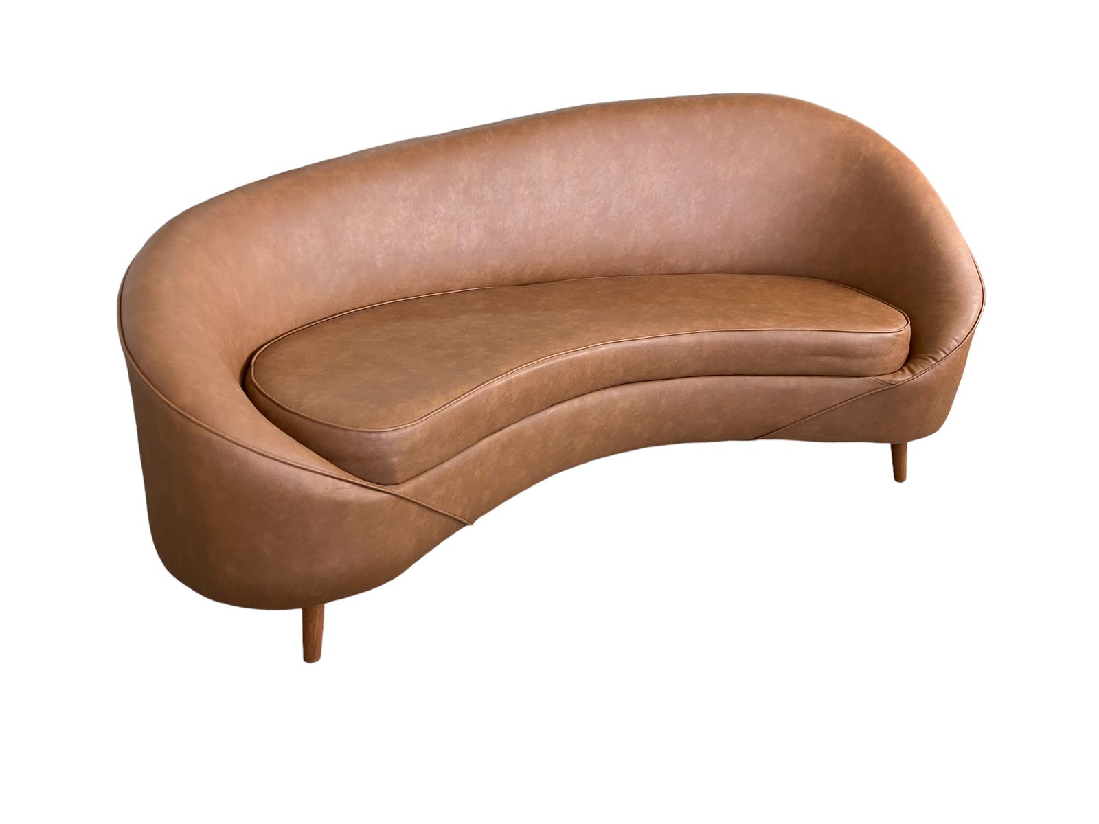 Sofá Curvo Clover 2,05M - Base Madeira