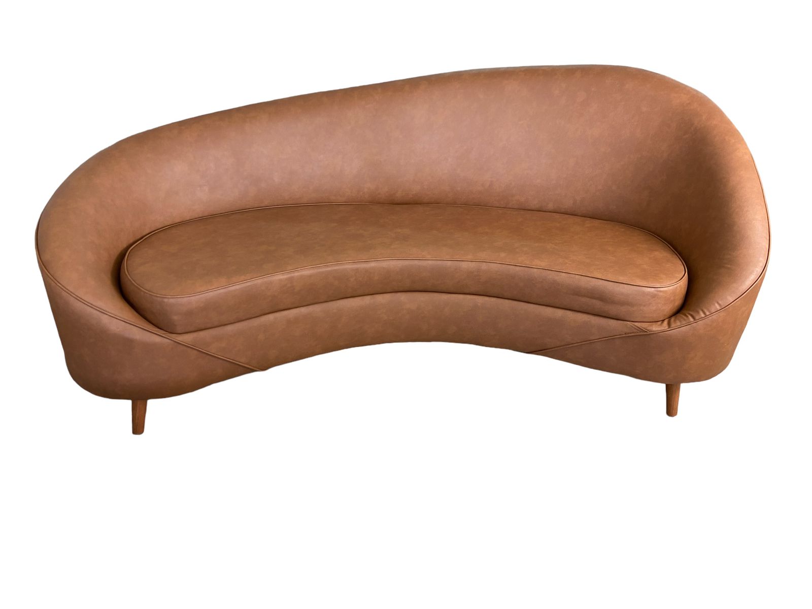 Sofá Curvo Clover 2,05M - Base Madeira