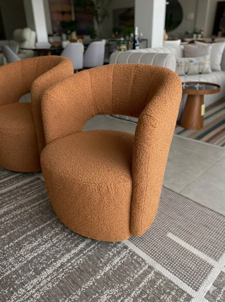 Poltrona Giratória Girassol - Linho