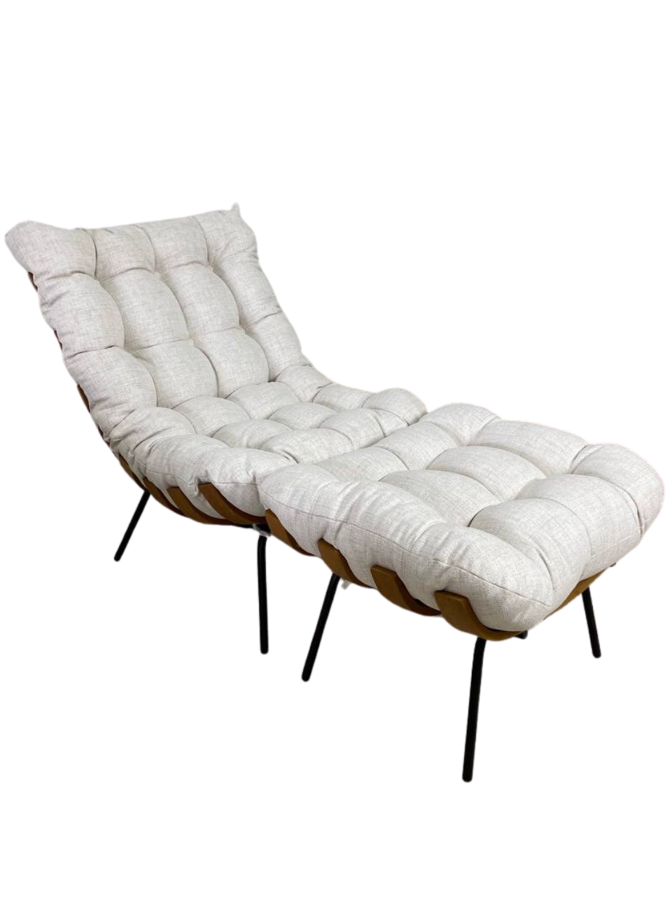 Cadeira Costela com Puff - Estrutura Ferro