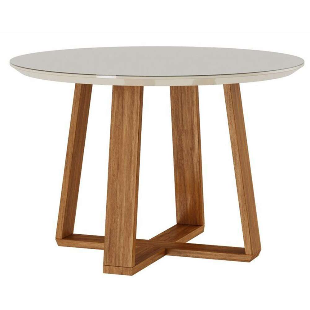 MESA WOOD 1.2 REDONDA OFF WHITE/NATURE