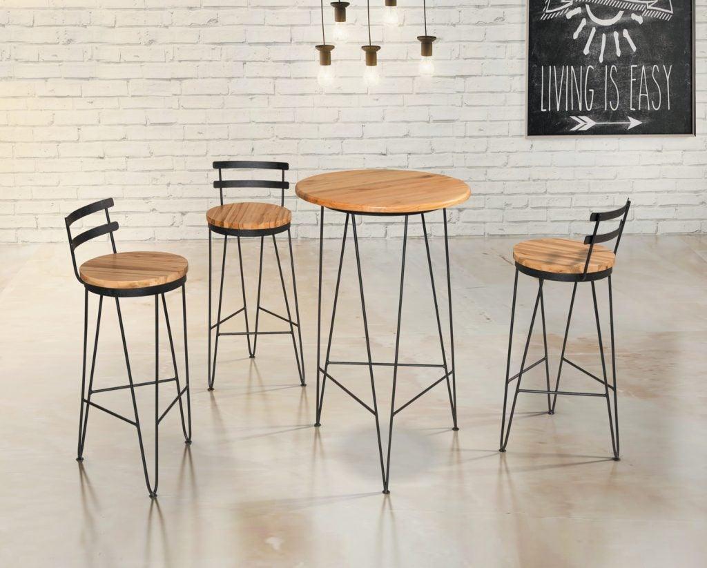 Conjunto Pequim c/3 banquetas Preto Fosco GOL 