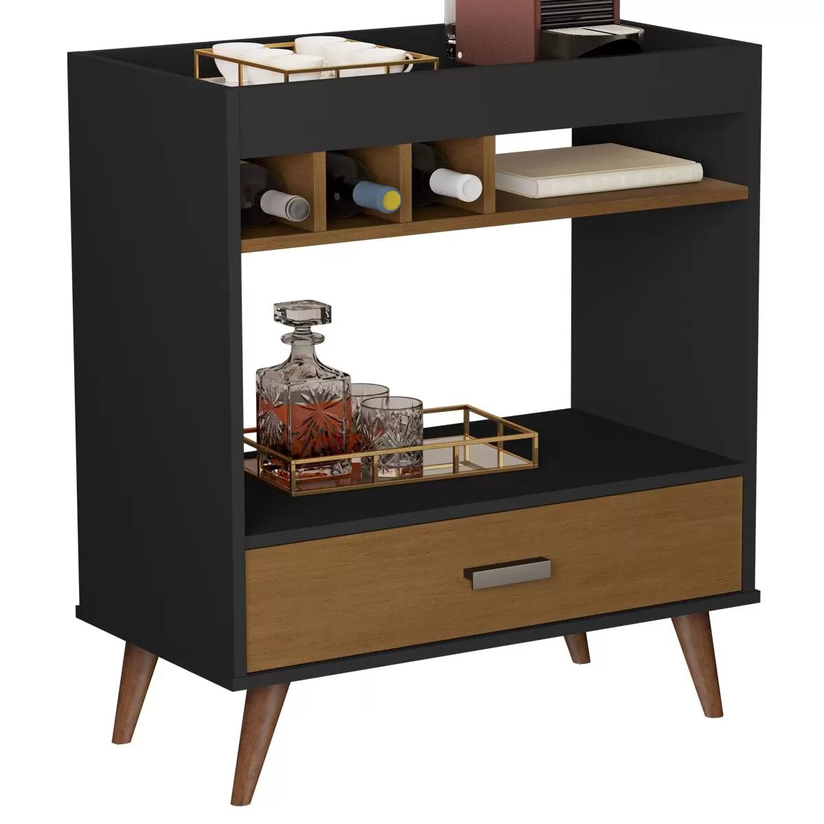 APARADOR JB 4041 LUXO PRETO/NATURE