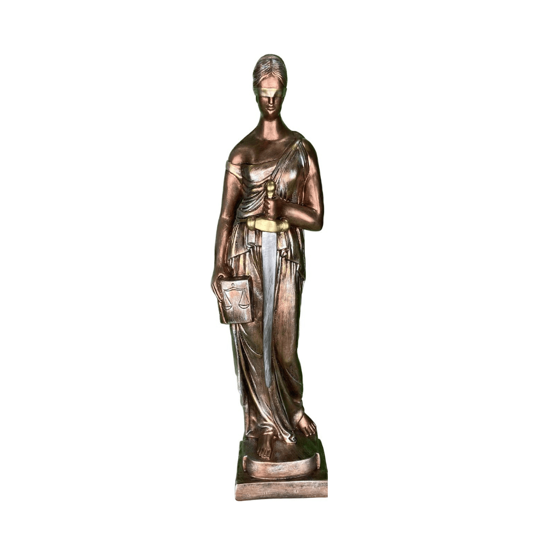 Escultura Estátua da Justiça Gesso Bronze